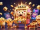 Celebrate jackpots with net88's golden slot machine and cheering baby slots in vibrant 3D illustration.