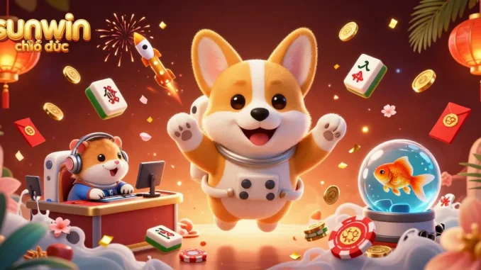 Engage in thrilling gameplay at sunwin chính thức, where a 3D astronaut corgi experiences casino fun and excitement.