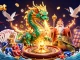 Experience winning strategies at onbet with a vibrant 3D scene featuring dragons, lucky cranes, and dynamic casino elements.