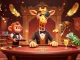 Experience the excitement of lx88 with a lively 3D scene featuring a high-roller giraffe at a poker table.