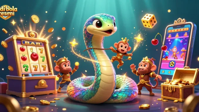 Engage with judi bola resmi in a vibrant 3D scene full of casino excitement and dynamic game elements.