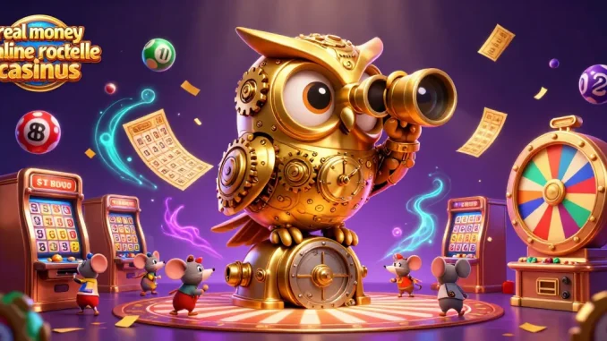 Experience real money online roulette casinous with vibrant 3D characters and dynamic casino elements.