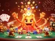 U88 showcases a triumphant volcano and treasure-seeking animals in a vibrant poker scene.