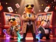 Find winning strategies with five88 in this vibrant 3D casino scene with cartoon raptors.