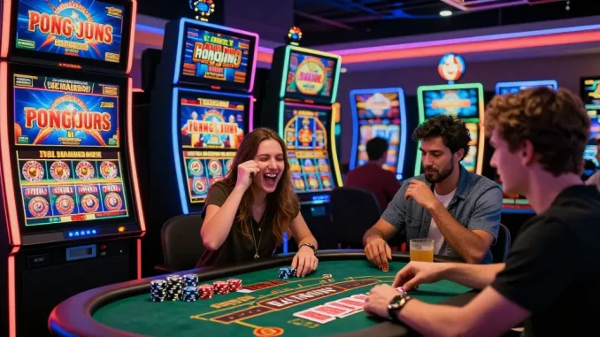 Engaging players at online casinos showcasing https://gdsap.org.uk with vibrant games, lively atmosphere, and modern technology.