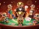 Experience the vibrant world of 77win with lively meerkats running a casino operation, showcasing energetic gameplay and excitement.