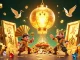 BTV168 illuminates a thrilling night market casino scene filled with gold treasures and lucky symbols.