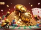 LUCKY88's engaging casino adventure with gold coins and dynamic poker elements in an illustration.