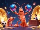 Engage in judi bola excitement as vibrant characters celebrate thrilling sports betting adventures with dynamic treasures.