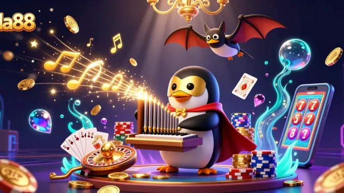 Experience da88 fun with a captivating 3D casino scene showcasing animated characters and vibrant gaming elements.