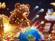 Experience MV66's thrilling online games and rewards as the golden bear scoops coins.