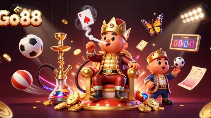 Play with Go 88 and the gaming energy of a magical scene filled with sports and luck symbols.