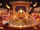 Win big at situs slot777 with a vivid illustration of a thrilling roulette scene.