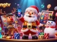 Experience the excitement of gambling with gavangtv, featuring Santa and friends in a vibrant casino scene.