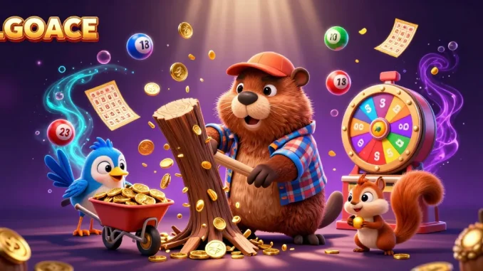LGOACE reveals a playful casino adventure with a beaver, bird, and squirrel collecting golden coins