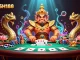 Engage with QQCASH188’s vibrant poker scene featuring an exciting Thai-themed illustration.