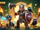 Engage with QQCASH188 as a Viking warrior, dragon, and treasures come to life in a dynamic casino scene.