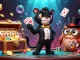Experience exciting card dealing and poker with FB88's colorful casino scene featuring charming characters.