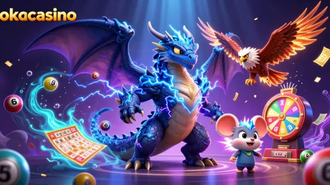 Experience thrilling moments at jokacasino with vibrant lottery games and dynamic illustrations.