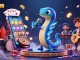 Engage in thrilling gameplay with IDCASH88 at an underwater casino featuring vibrant slot games.