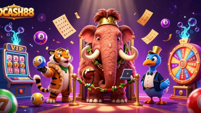 Experience the thrilling atmosphere of IDCASH88 with dynamic gaming elements and vibrant characters.